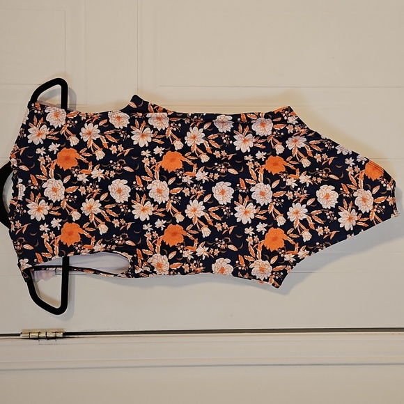 Womens Medium One Piece Swimsuit Swimwear Zipper Colorful Unworn - Picture 3 of 3